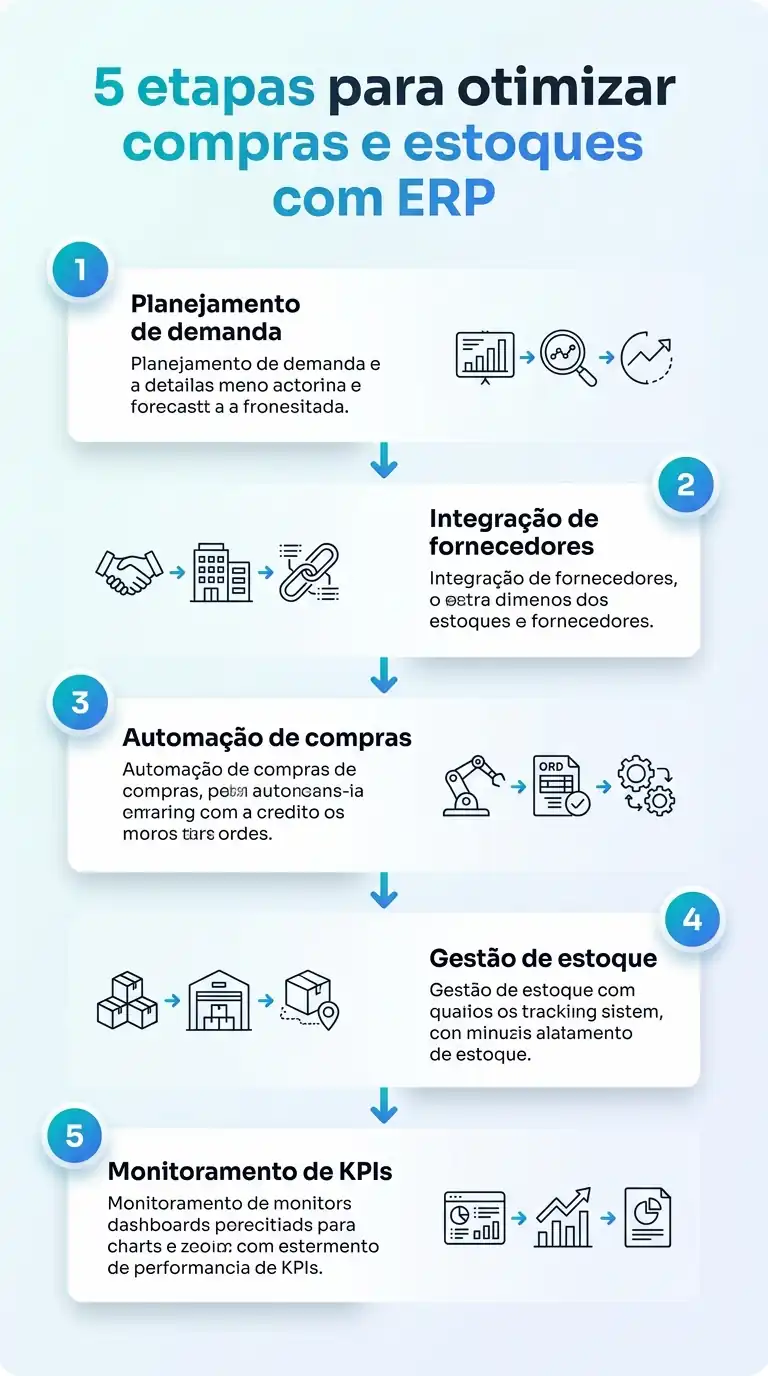 5 etapas para otimizar compras e estoques usando um ERP
